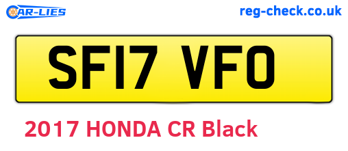 SF17VFO are the vehicle registration plates.