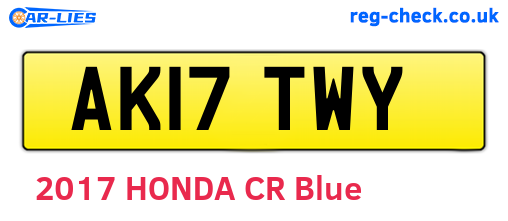 AK17TWY are the vehicle registration plates.
