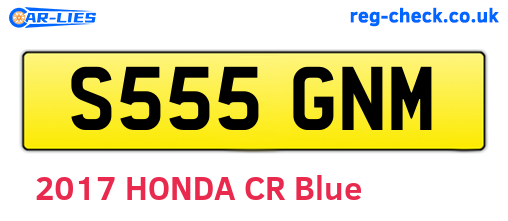S555GNM are the vehicle registration plates.