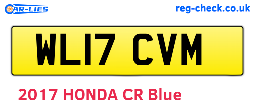 WL17CVM are the vehicle registration plates.