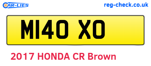 M14OXO are the vehicle registration plates.