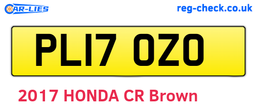 PL17OZO are the vehicle registration plates.