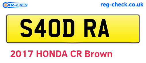 S40DRA are the vehicle registration plates.