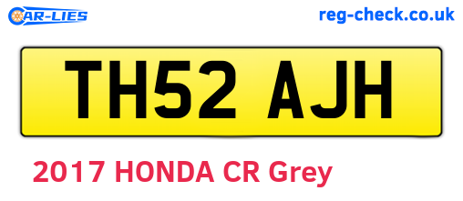 TH52AJH are the vehicle registration plates.