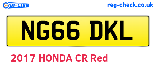 NG66DKL are the vehicle registration plates.