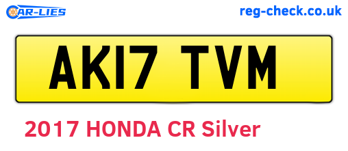 AK17TVM are the vehicle registration plates.
