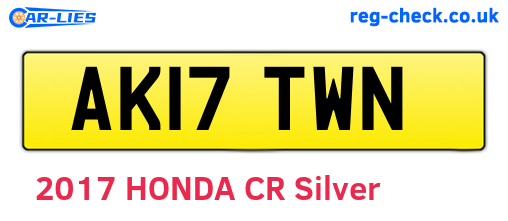 AK17TWN are the vehicle registration plates.