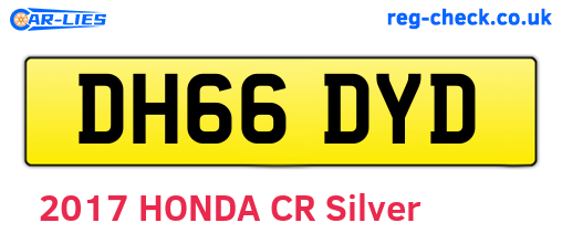 DH66DYD are the vehicle registration plates.