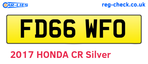 FD66WFO are the vehicle registration plates.