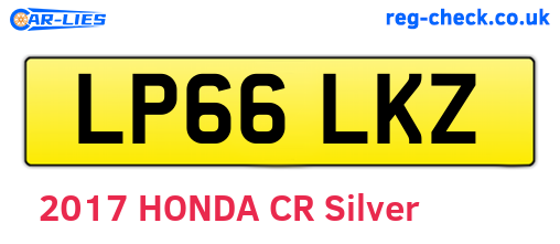 LP66LKZ are the vehicle registration plates.