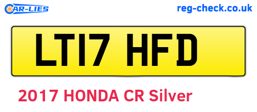 LT17HFD are the vehicle registration plates.