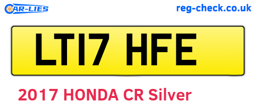 LT17HFE are the vehicle registration plates.