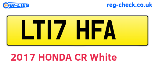 LT17HFA are the vehicle registration plates.