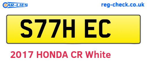 S77HEC are the vehicle registration plates.