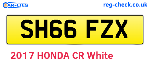 SH66FZX are the vehicle registration plates.