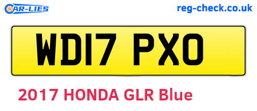WD17PXO are the vehicle registration plates.