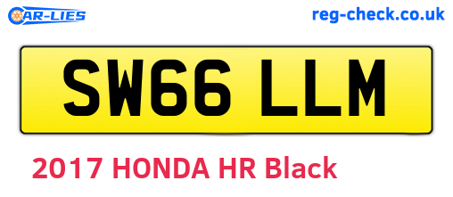 SW66LLM are the vehicle registration plates.