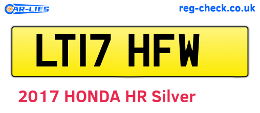 LT17HFW are the vehicle registration plates.