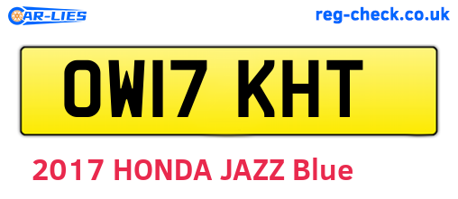 OW17KHT are the vehicle registration plates.