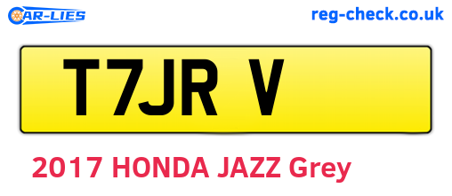 T7JRV are the vehicle registration plates.