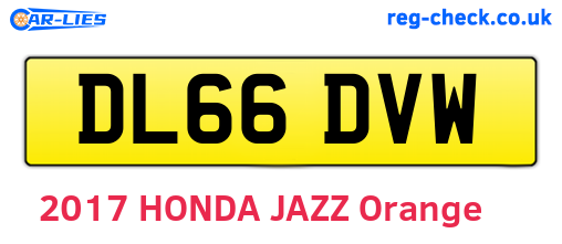 DL66DVW are the vehicle registration plates.
