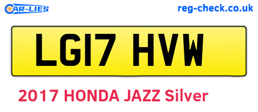 LG17HVW are the vehicle registration plates.