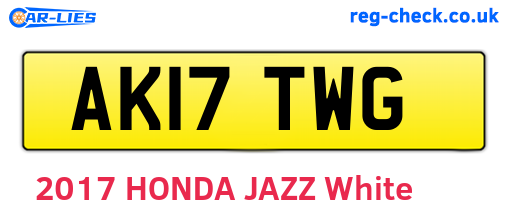 AK17TWG are the vehicle registration plates.