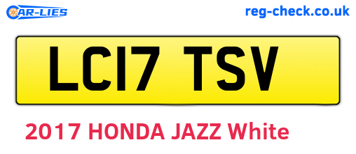 LC17TSV are the vehicle registration plates.