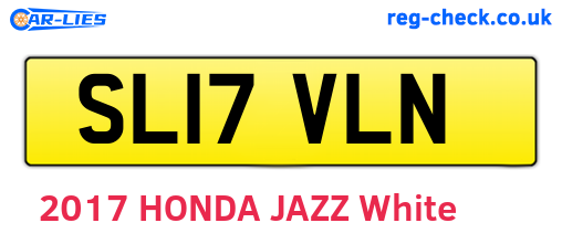 SL17VLN are the vehicle registration plates.