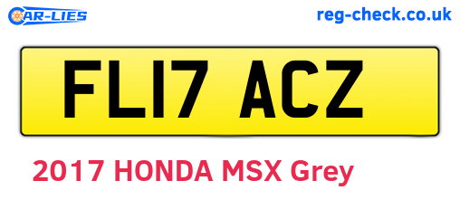 FL17ACZ are the vehicle registration plates.