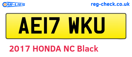 AE17WKU are the vehicle registration plates.