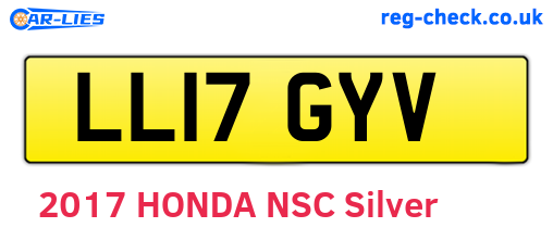 LL17GYV are the vehicle registration plates.