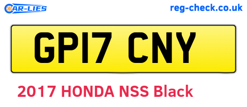 GP17CNY are the vehicle registration plates.