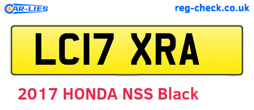 LC17XRA are the vehicle registration plates.