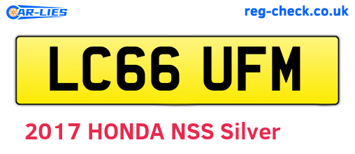 LC66UFM are the vehicle registration plates.