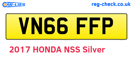 VN66FFP are the vehicle registration plates.