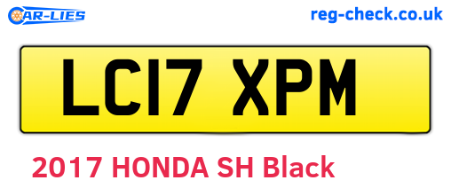 LC17XPM are the vehicle registration plates.