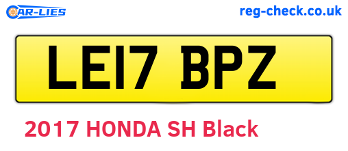 LE17BPZ are the vehicle registration plates.