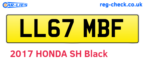 LL67MBF are the vehicle registration plates.