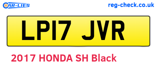 LP17JVR are the vehicle registration plates.