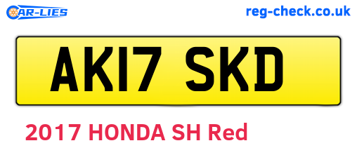 AK17SKD are the vehicle registration plates.