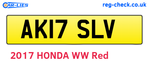 AK17SLV are the vehicle registration plates.