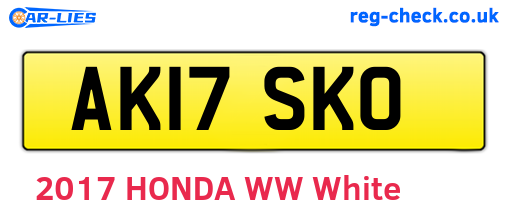 AK17SKO are the vehicle registration plates.