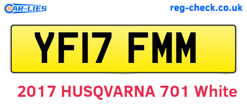 YF17FMM are the vehicle registration plates.