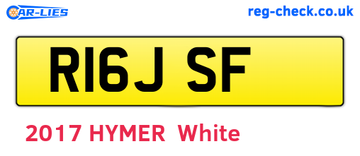R16JSF are the vehicle registration plates.