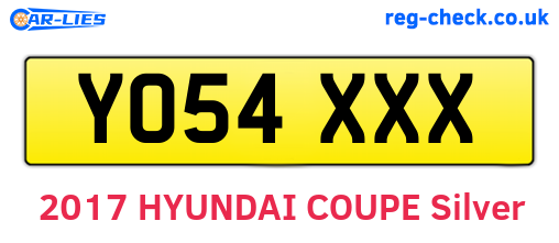 YO54XXX are the vehicle registration plates.