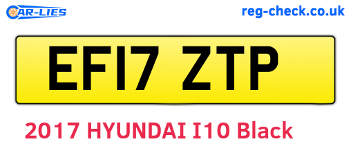 EF17ZTP are the vehicle registration plates.
