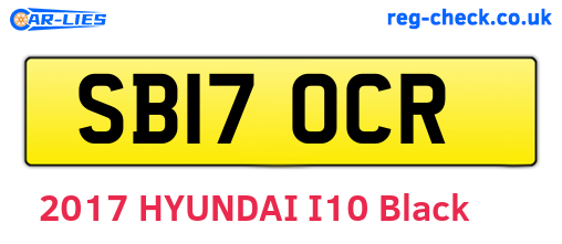 SB17OCR are the vehicle registration plates.
