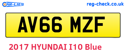 AV66MZF are the vehicle registration plates.