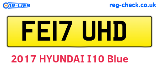 FE17UHD are the vehicle registration plates.